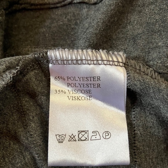 SULU Grey Lightweight Cowl Neck Contrast Stripe Textured Seam Sweater Dress - Picture 6 of 6